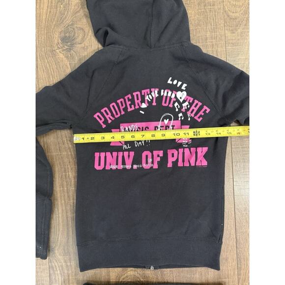 Victoria Secret Pink Rare Vintage Sweatsuit University Of Pink Crop Pants XS - Picture 9 of 11